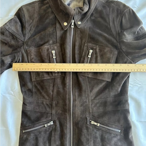 KOC Suede Lamb Leather Zip Jacket Women's Medium M Casual, Work-Casual Cool - Picture 7 of 8